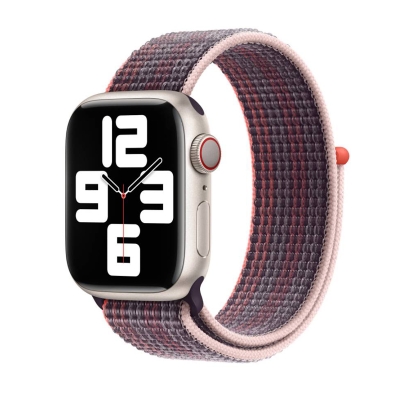 Apple Watch 38mm Zore KRD-03 Hasır Kordon Elder Berry