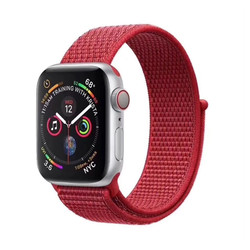 Apple Watch 38mm Zore KRD-03 Hasır Kordon Kırmızı