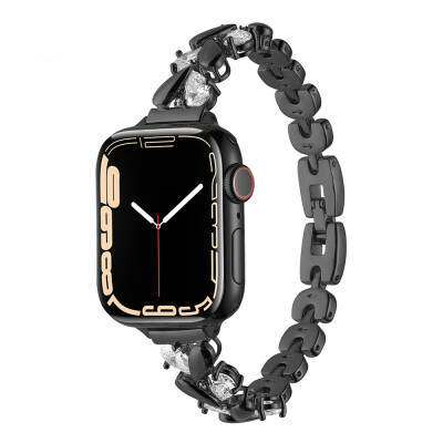 Apple Watch 38mm Zore KRD-103 Metal Kordon Siyah