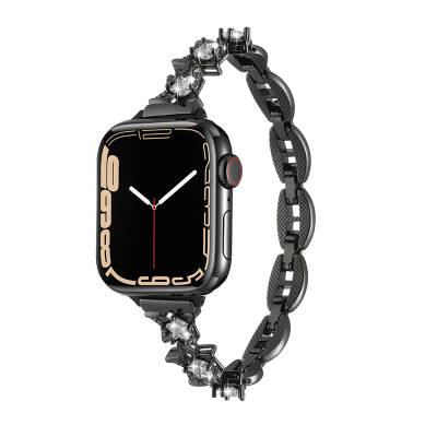 Apple Watch 38mm Zore KRD-104 Metal Kordon Siyah