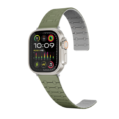 Apple Watch 38mm Zore KRD-111 Striped Patterned Silicon Band Green