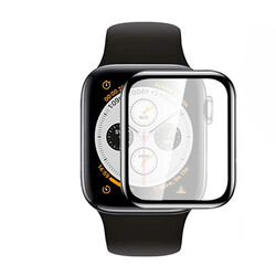 Apple Watch 38mm Zore Mat Eko PMMA Pet Saat Ekran Koruyucu Siyah