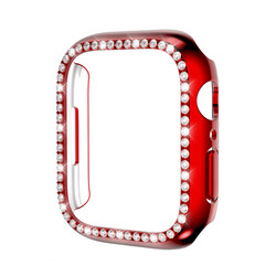 Apple Watch 38mm Zore Watch Gard 05 Sert PC Koruyucu Kırmızı