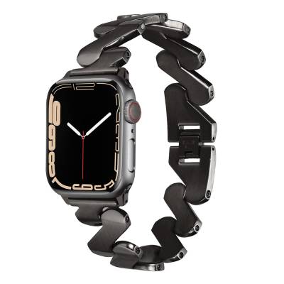 ​​​Apple Watch 40mm Kordon KRD-80 Metal Strap Kayış Siyah