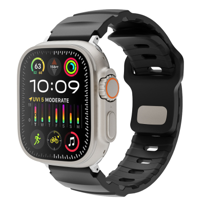 Apple Watch 40mm KRD-143 Silikon Kordon Siyah