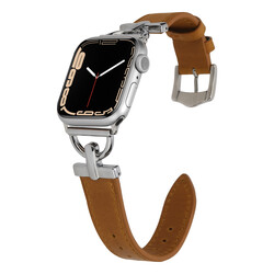 ​​​Apple Watch 40mm KRD-53 Deri Kordon Kahverengi