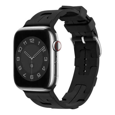 Apple Watch 40mm KRD-92 Silikon Kordon Siyah