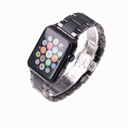 ​​​Apple Watch 40mm Mat Seramik Metal Kordon Parlak Siyah