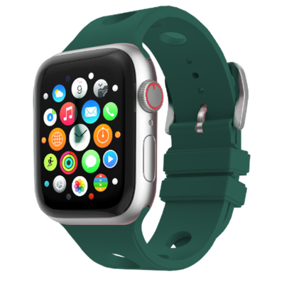 Apple Watch 40mm Perforated Design Zore KRD-147 Silicone Band Dark Green