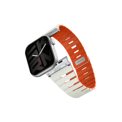 Apple Watch 40mm Skinarma Gemini Serisi TPU Magnetik Silikon Kordon Su Yeşil
