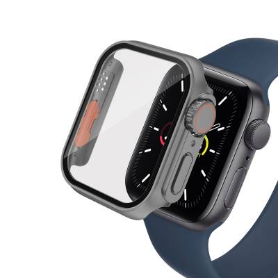Apple Watch 40mm - Watch Ultra 49mm Kasa Dönüştürücü ve Ekran Koruyucu Zore Watch Gard 26 Gri