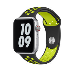 Apple Watch 40mm Wiwu Dual Color Sport Band Silicon Band Siyah-Sarı