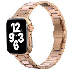 Apple Watch 40mm Wiwu Resin Steel Belt Metal Band Pink