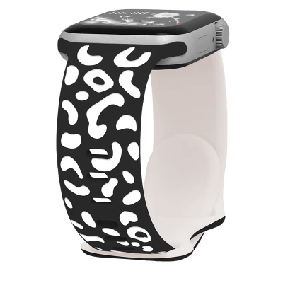 Apple Watch 40mm Zore KRD-140 Silicone Band Strap Siyah-Starlight