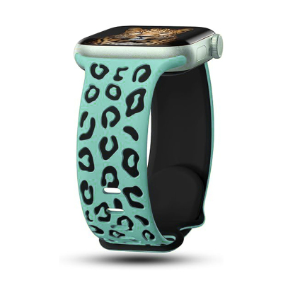 Apple Watch 40mm Zore KRD-140 Silikon Kordon Strap Kayış Yeşil-Siyah
