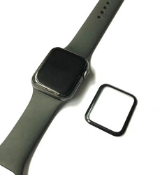 Apple Watch 40mm Zore PMMA Silikon Body Saat Ekran Koruyucu Siyah