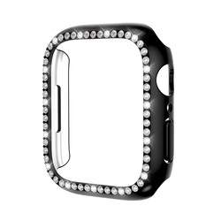 Apple Watch 40mm Zore Watch Gard 05 Sert PC Koruyucu Siyah