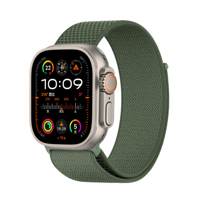 Apple Watch 42mm Kordon Wiwu WB501 CloudFlex Serisi Hasır Örgü Strap Kayış Yeşil
