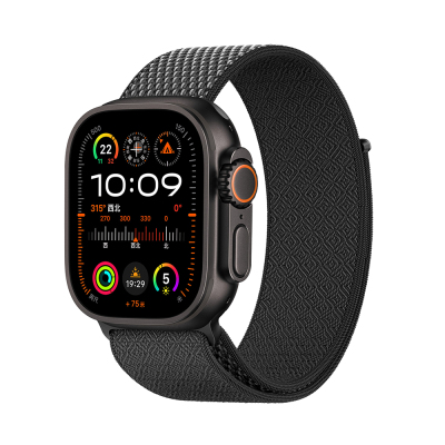 Apple Watch 42mm Kordon Wiwu WB501 CloudFlex Serisi Hasır Örgü Strap Kayış Siyah