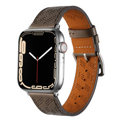 ​Apple Watch 42mm KRD-76 PU Leather Band Strap Grey