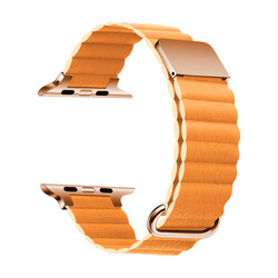 ​Apple Watch 42mm KRD-78 PU Leather Band Strap Orange