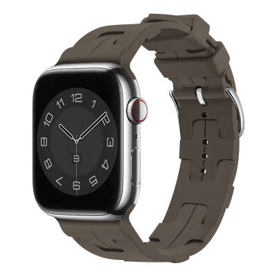 Apple Watch 42mm KRD-92 Silikon Kordon Haki