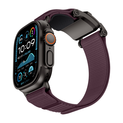 Apple Watch 42mm Mohseven iWatch Mecha Sport Mesh Band Black-Purple