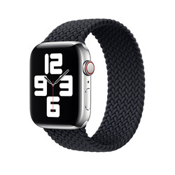 Apple Watch 42mm Wiwu Braided Solo Loop Large Kordon Siyah