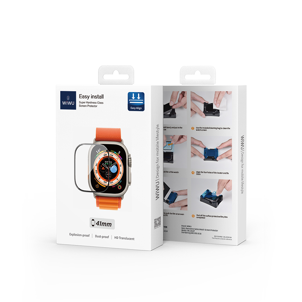 Apple Watch 42mm Wiwu JD-107 Easy Install Series HD Screen Protector Film + Easy Application Tool - 7