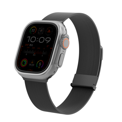 Apple Watch 42mm Wiwu MagFlex Secure Serisi Metal Kordon Siyah