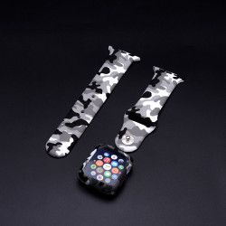 Apple Watch 42mm Zore 3 in 1 Army Kordon Siyah