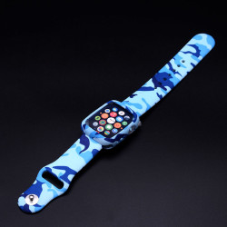 Apple Watch 42mm Zore 3 in 1 Army Kordon Mavi