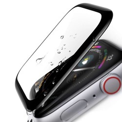 Apple Watch 42mm Zore 3D Full Yapışkanlı Cam Ekran Koruyucu Siyah
