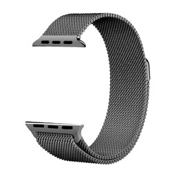 Apple Watch 42mm Zore KRD-01 Metal Kordon Gri