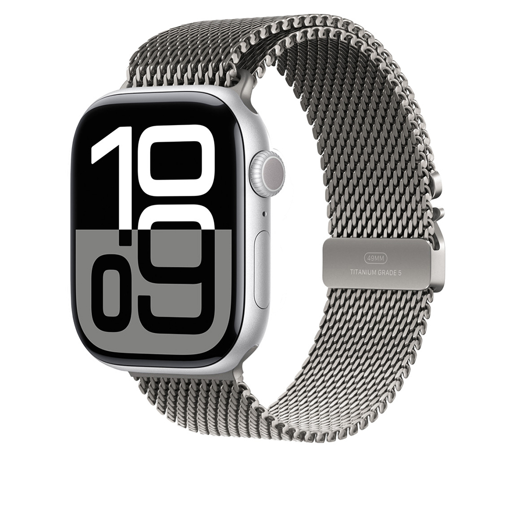 Apple Watch 42mm Zore KRD-100 Titanyum Hasır Kordon - 2