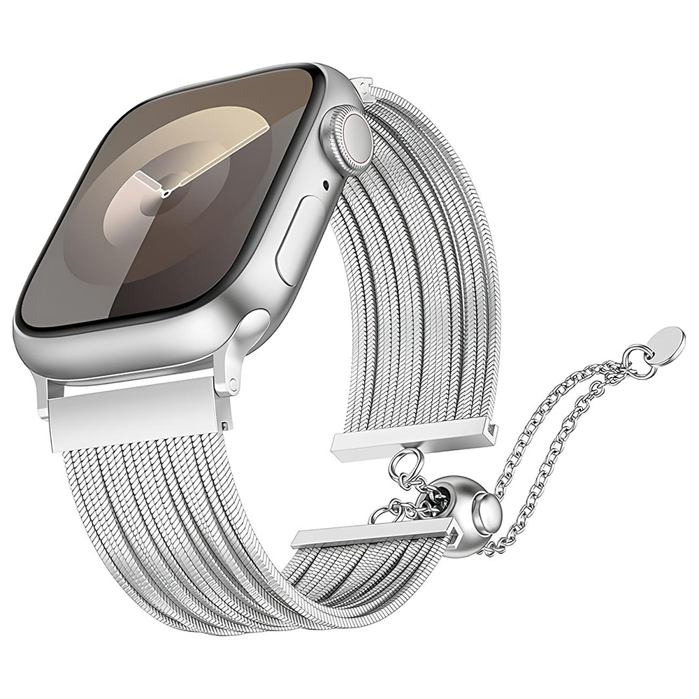 Apple Watch 42mm Zore KRD-137 Metal Hasır Kordon - 4