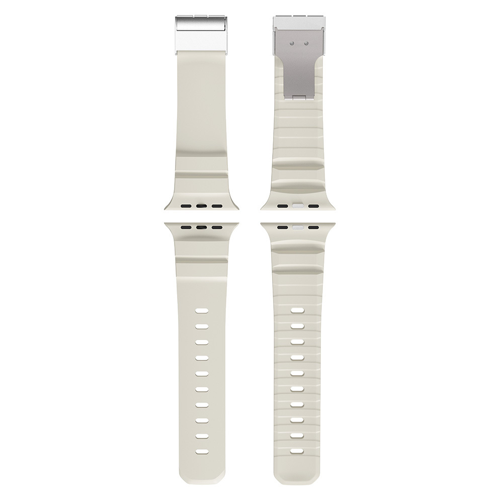 Apple Watch 42mm Zore KRD-145 Metal Tokalı Silikon Kordon - 20
