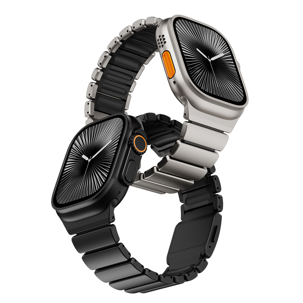 Apple Watch 42mm Zore KRD-149 Titanyum Silikon Kordon - 14