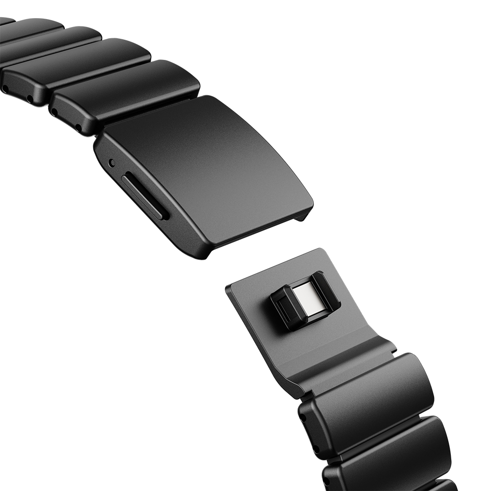 Apple Watch 42mm Zore KRD-152 Titanium Silicone Band - 29