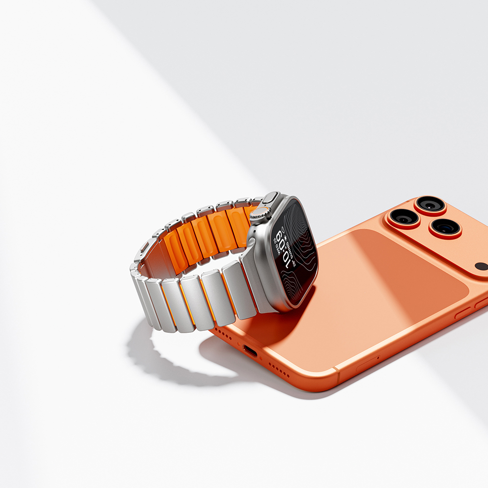 Apple Watch 42mm Zore KRD-152 Titanyum Silikon Kordon - 46