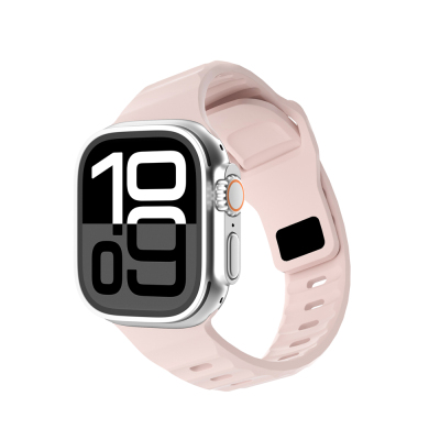 Apple Watch 42mm Zore KRD-160 Silikon Kordon Strap Kayış Açık Pembe
