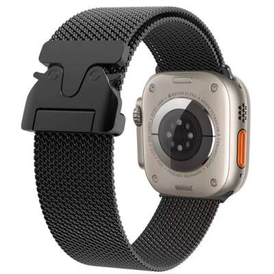 Apple Watch 42mm Zore KRD-25 Metal Mesh Band Black