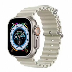 Apple Watch 42mm Zore KRD-75 Silicone Band Cream