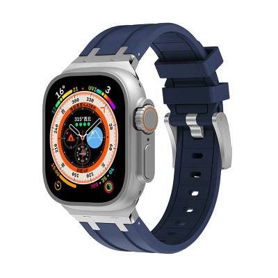 Apple Watch 42mm Zore KRD-89 Silikon Kordon Lacivert
