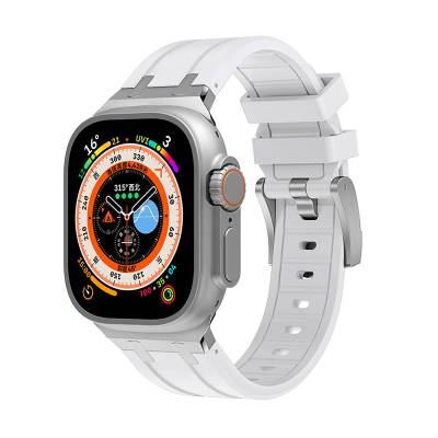 Apple Watch 42mm Zore KRD-89 Silikon Kordon Beyaz