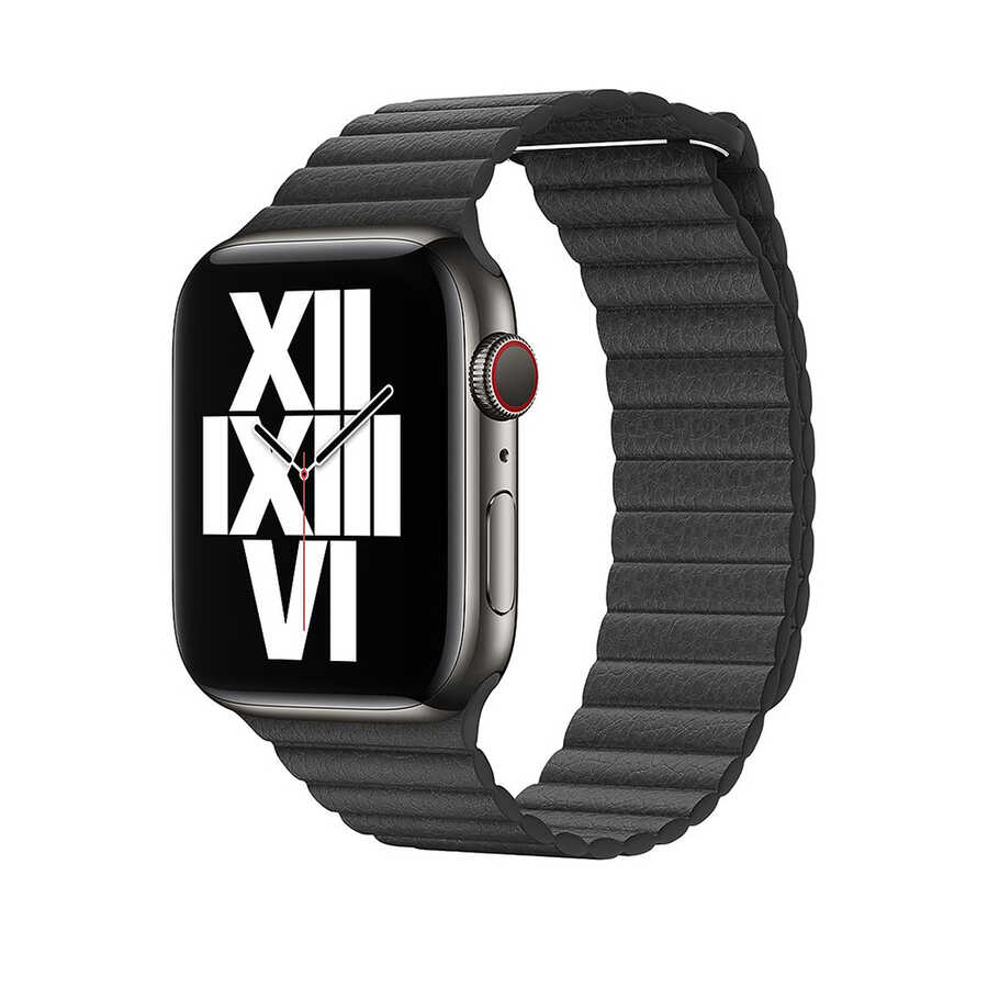 Apple Watch 44mm KRD-09 Deri Lop Kordon - 15