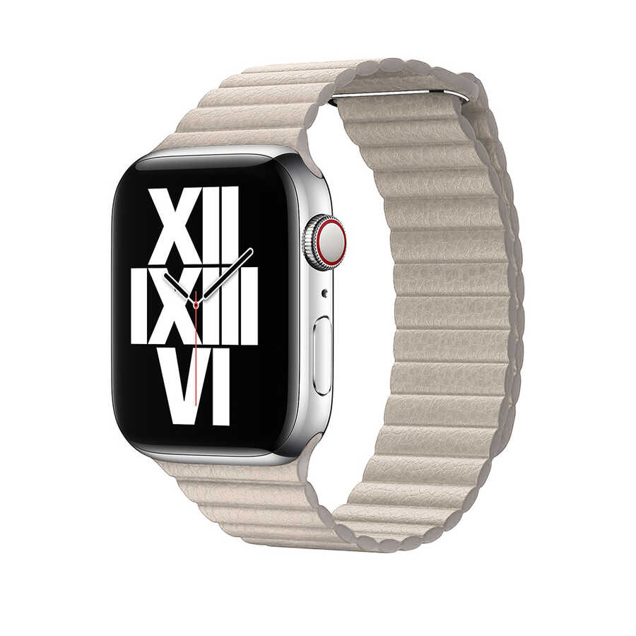 Apple Watch 44mm KRD-09 Deri Lop Kordon - 8