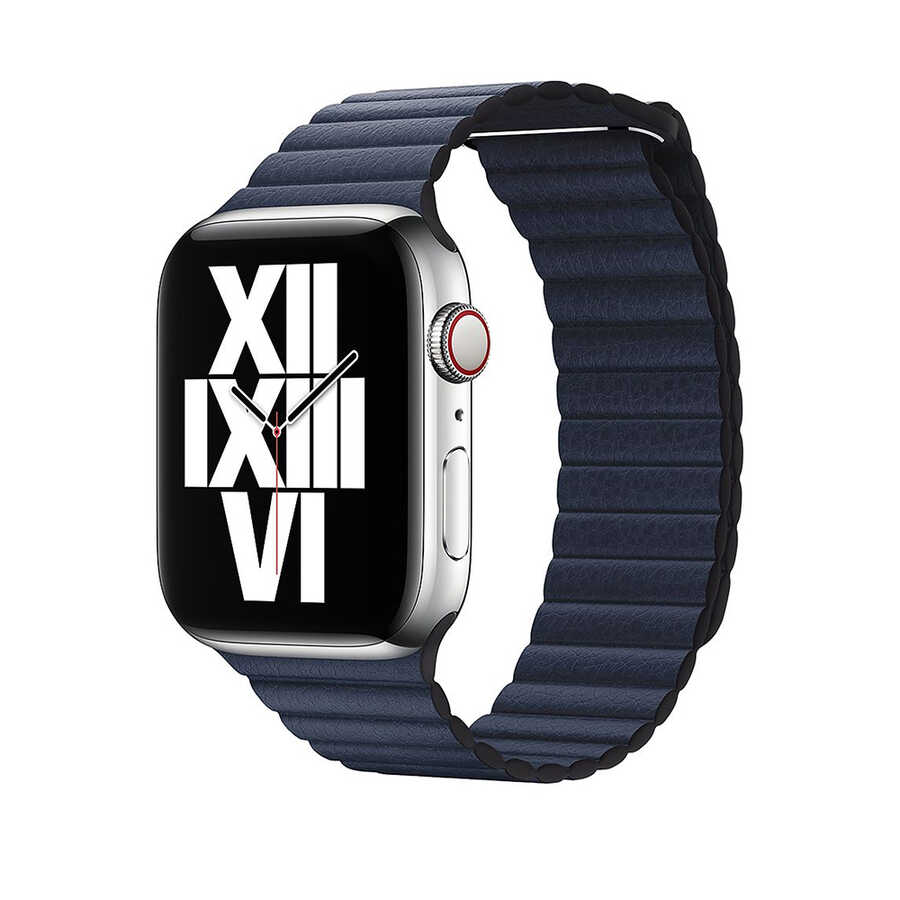 Apple Watch 44mm KRD-09 Deri Lop Kordon - 12