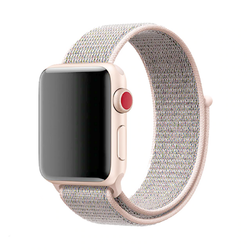 Apple Watch 44mm KRD-03 Hasır Kordon 5-Pink Sand