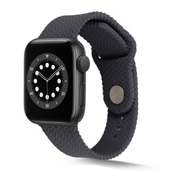 Apple Watch 44mm KRD-37 Silikon Kordon Gri